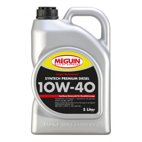 Моторна олива Meguin SYNTECH PREMIUM DIESEL 10W-40 5 л