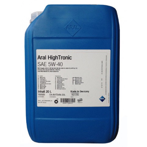Моторное масло Aral HighTronic 5W-40 20 л (1505B1)