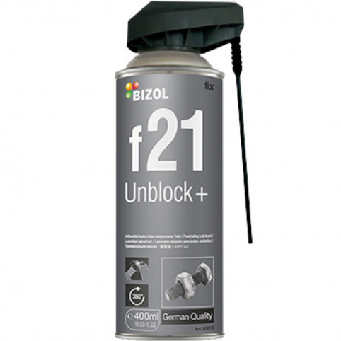 Растворитель ржавчины с молибденом BIZOL MoS2 Unblock+ f21 400 мл (B80010)