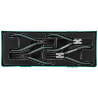 Комплект щипцов для стопорных колец 7", 4 предмета, AG010002SP Jonnesway