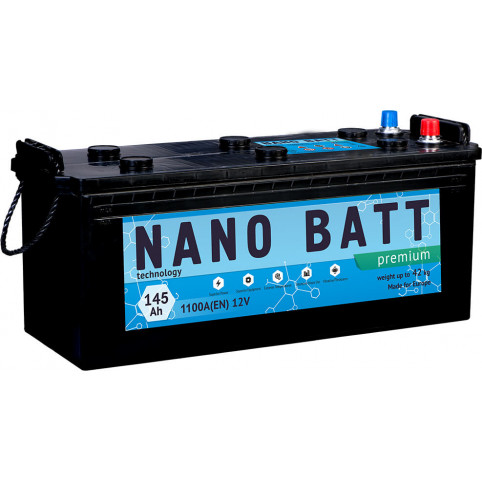 Аккумулятор NANO BATT Premium - 145 (евробанка) (1100 пуск)2020!!!