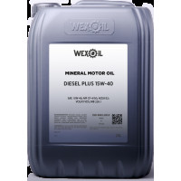 Моторна олива WEXOIL Diesel Plus 15w40 20 л API CF-4/SG