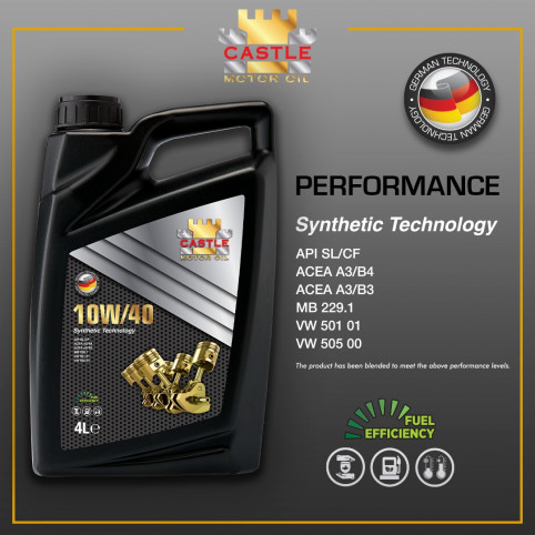 Моторна олива CASTLE MOTOR OILS 10W40 4л API SL/CF-4