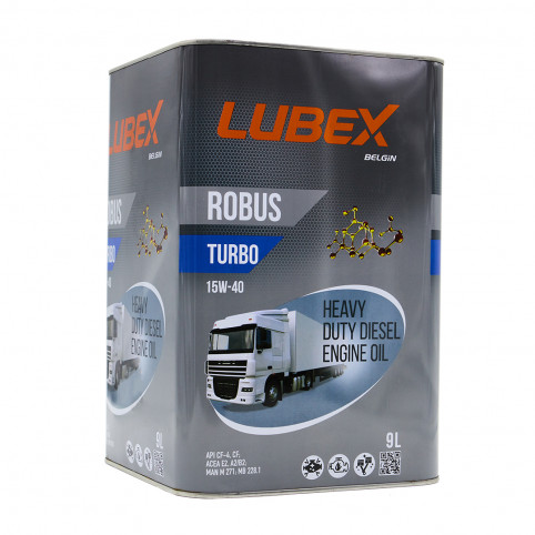 Моторна олива LUBEX ROBUS TURBO 15W40 9л (API CF-4; ACEA E2, MAN M 271; MB 228.1)