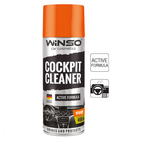 Поліроль торпедо WINSO Cockpit Cleaner Orange 450 мл аерозоль (840550)