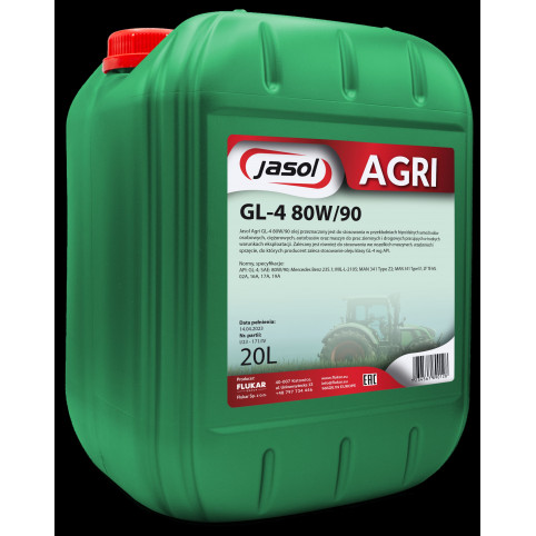 Трансмісійна олива JASOL AGRI GL-4 80w90 20л