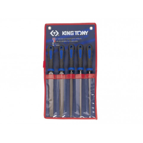 Набір напилків 5 одиниць 200 мм в чохлі KING TONY Набір напилків 5 одиниць 200 мм в чохлі KING TONY