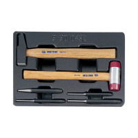 Набір інструменту в ложементі (кернер, виколотки, молоток) Набір інструменту в ложементі (кернер, виколотки, молоток)