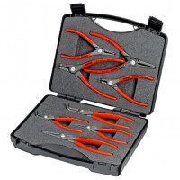 Набір прецизійних щипців для стопорних кілець KNIPEX 00 21 25, (8шт) в кейсі