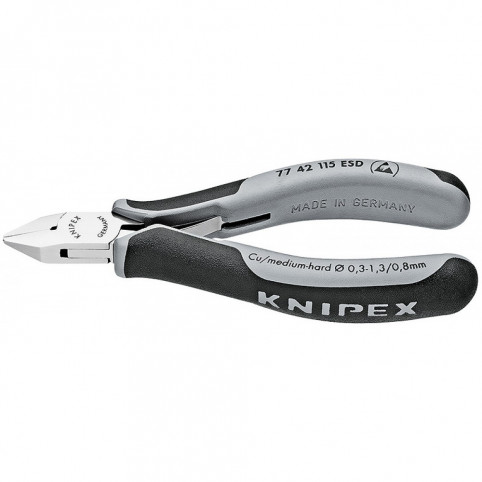 Кусачки бокові для електроніки KNIPEX 77 42 115 ESD Кусачки бокові для електроніки KNIPEX 77 42 115 ESD