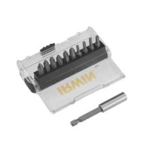 Набір 25 мм біт 10 штук: PH1/PH2/PH3/PZ1/PZ2/PZ3/T15/T20 (×2)/T25. магнітний тримач для біт у пластиковому кейсі