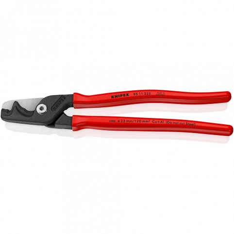 Ножиці для різки кабелів з подвійними ріжучими кромками KNIPEX 95 11 225 StepCut® XL