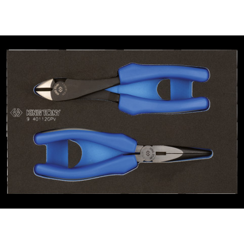 Набір шарнірно-губцевого інструменту 2 предмети (EVA FOAM) KING TONY Набір шарнірно-губцевого інструменту 2 предмети (EVA FOAM) KING TONY