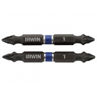 Бита двухсторонняя IMPACT 1/4"/60мм PZ1 10шт, IRWIN