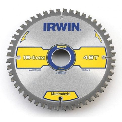 Диск пильный по деревоматериалам MM CSB 184/48T, IRWIN