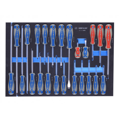 Набор отверток, ложемент, 24 пр. (EVA ложемент) King Tony (9-31124MRV)