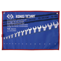 Набір ключів дюймових 14шт 3/8"~1-1/4" (TETORON) King Tony (1214SRN01)