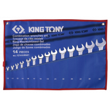 Набір ключів дюймових 14шт 3/8"~1-1/4" (TETORON) King Tony (1214SRN01)