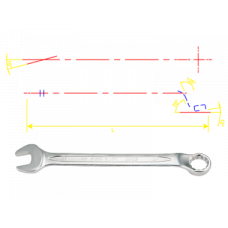 Ключ рожково-накидной с изгибом 45° 12mm  (снято с производства) King Tony (1063-12)