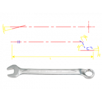 Ключ рожково-накидной с изгибом 45° 9mm King Tony (1063-09)