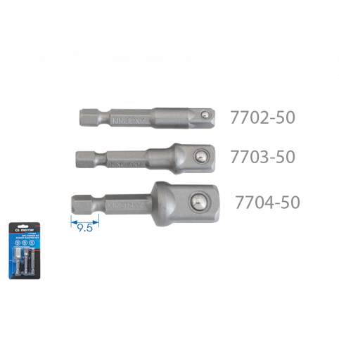 Набір перехідників 1/4" & 3/8" & 1/2" King Tony (9103PR)