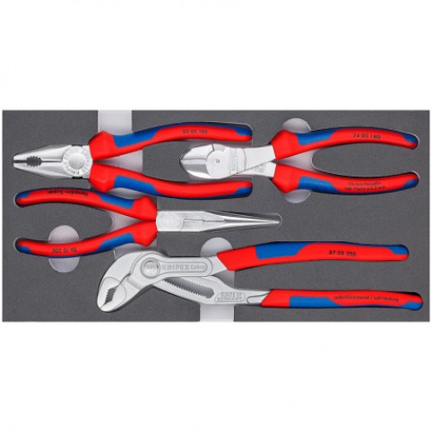 Набор хромированных инструментов "basic chrom" Knipex, 00 20 01 V17