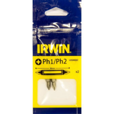 Бита двусторонная Phillips DOUBLE END 50мм PH1/PH2 2шт, IRWIN