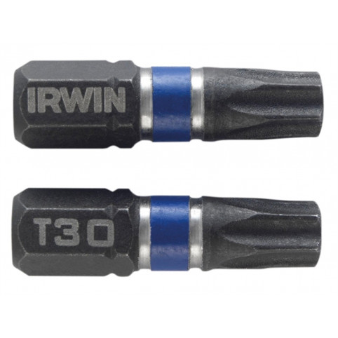 Бита IMPACT 1/4"/25мм T30 2шт, IRWIN