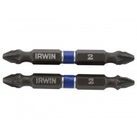 Бита двухсторонняя IMPACT 1/4"/60мм PZ2 10шт, IRWIN