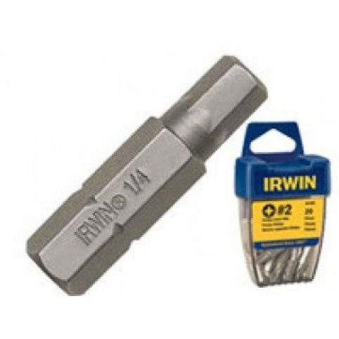 Бита шестигранная I/BIT 1/4"/25мм HEX 6мм 10шт, IRWIN