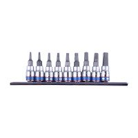 Набор TORX 1/4" 9 ед. в держателе T8-T40 (на планке) King Tony (2109PR)