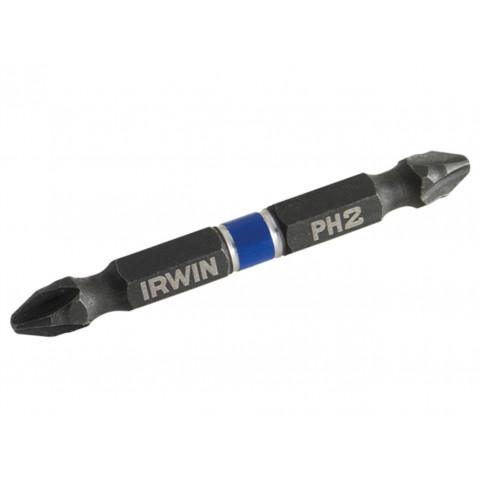 Бита двухсторонняя IMPACT 1/4"/60мм PH2 10шт, IRWIN