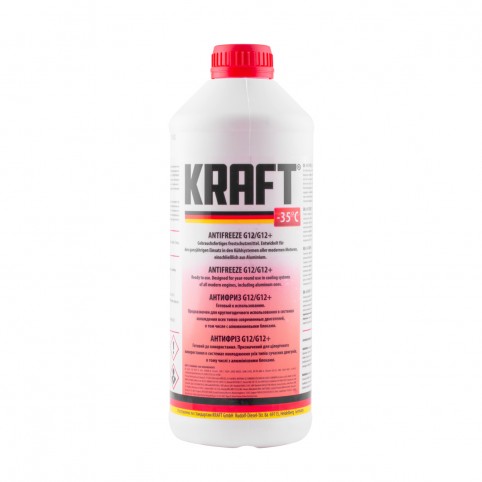 Антифриз KRAFT G12 Red G12/G12+ -35 для системы охлаждения 1,5 л (KF109)