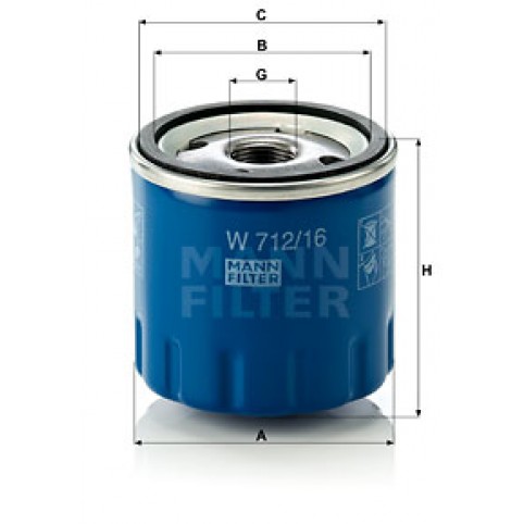 Масляный фильтр MANN W 712/16 = W 713/22