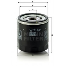 Масляный фильтр MANN W 714/2 = W713/5=W 920/3