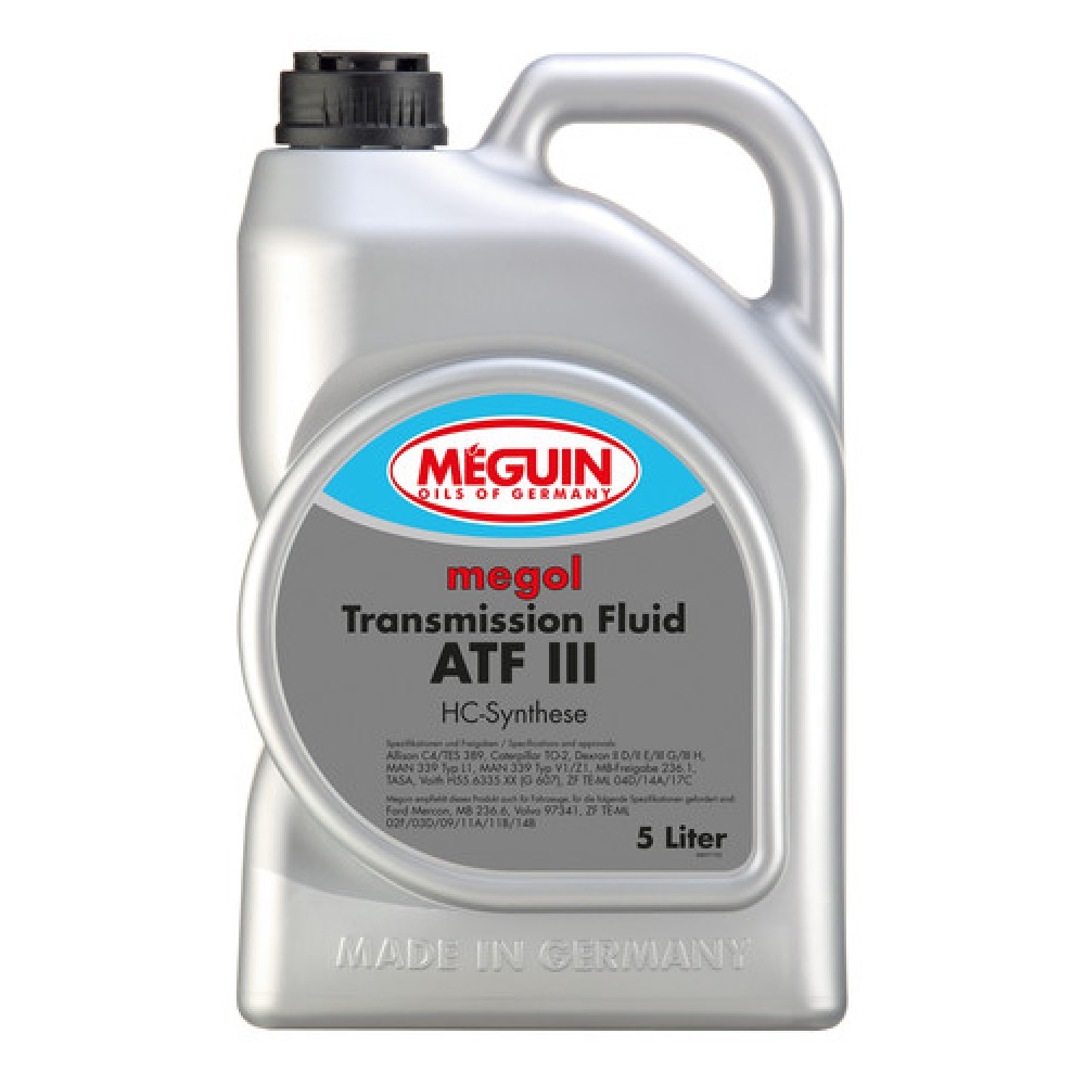 Atf iii h. Meguin ATF. ATF III 5l. ZF te-ml 02 масло. 6486 Meguin.